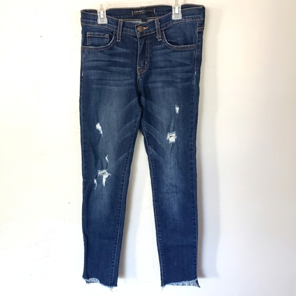 Flying Monkey Platinum Jeans Raw Hem Distressed 26 - Picture 1 of 7